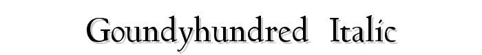 GoundyHundred Italic font